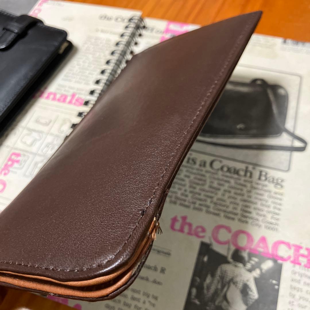 オールドコーチ　ブラウン　ブラックレザー小物入れ　ペンケースセット