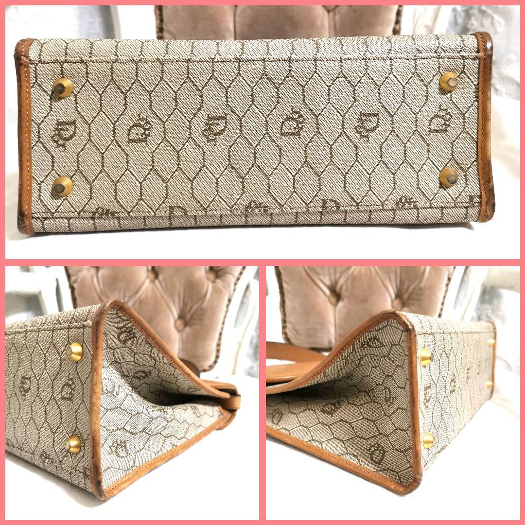【良品】Diorディオール ワンハンドルバッグ ハンドバッグハニカム柄 鑑定済!