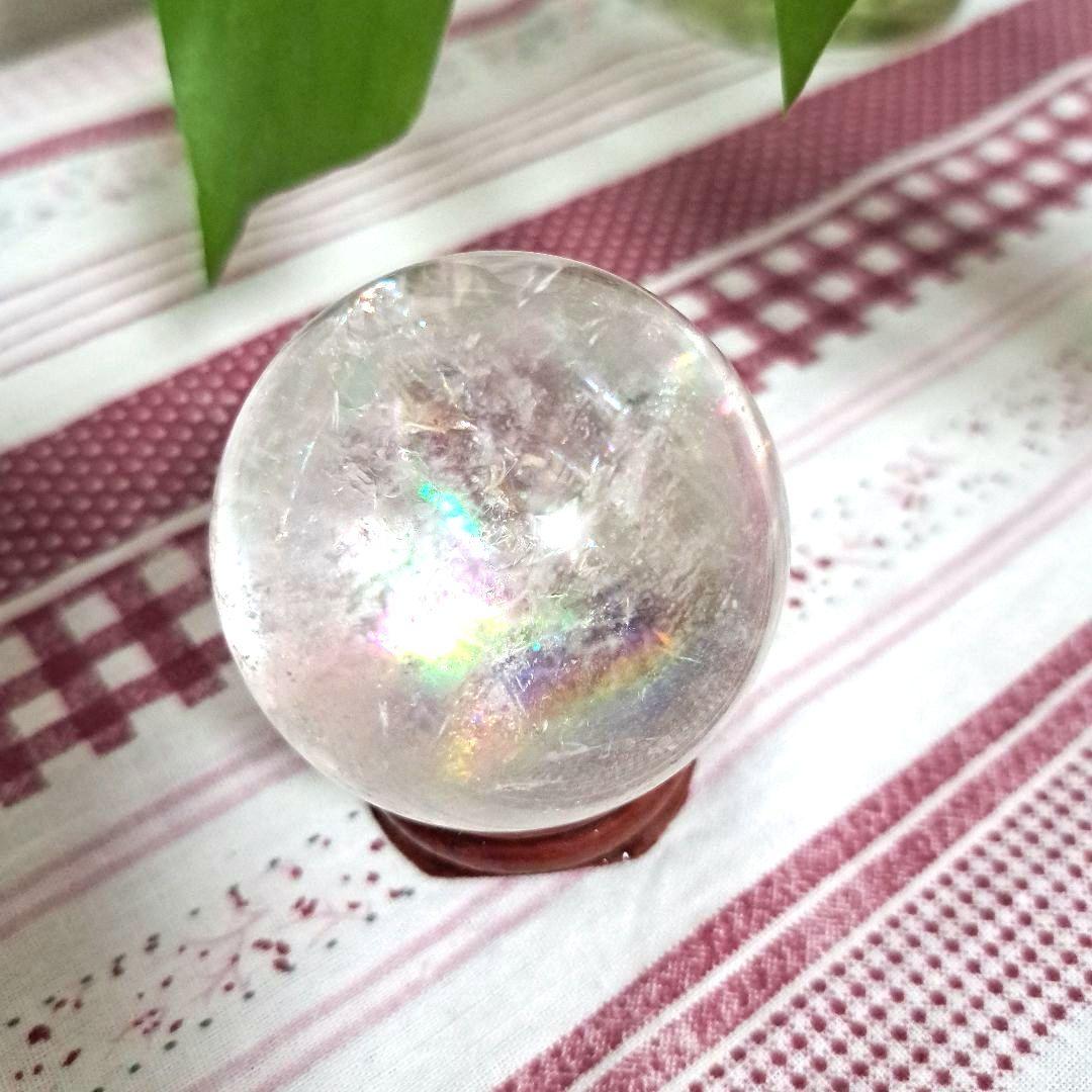 虹入り ヒマラヤ水晶 丸玉 天然石