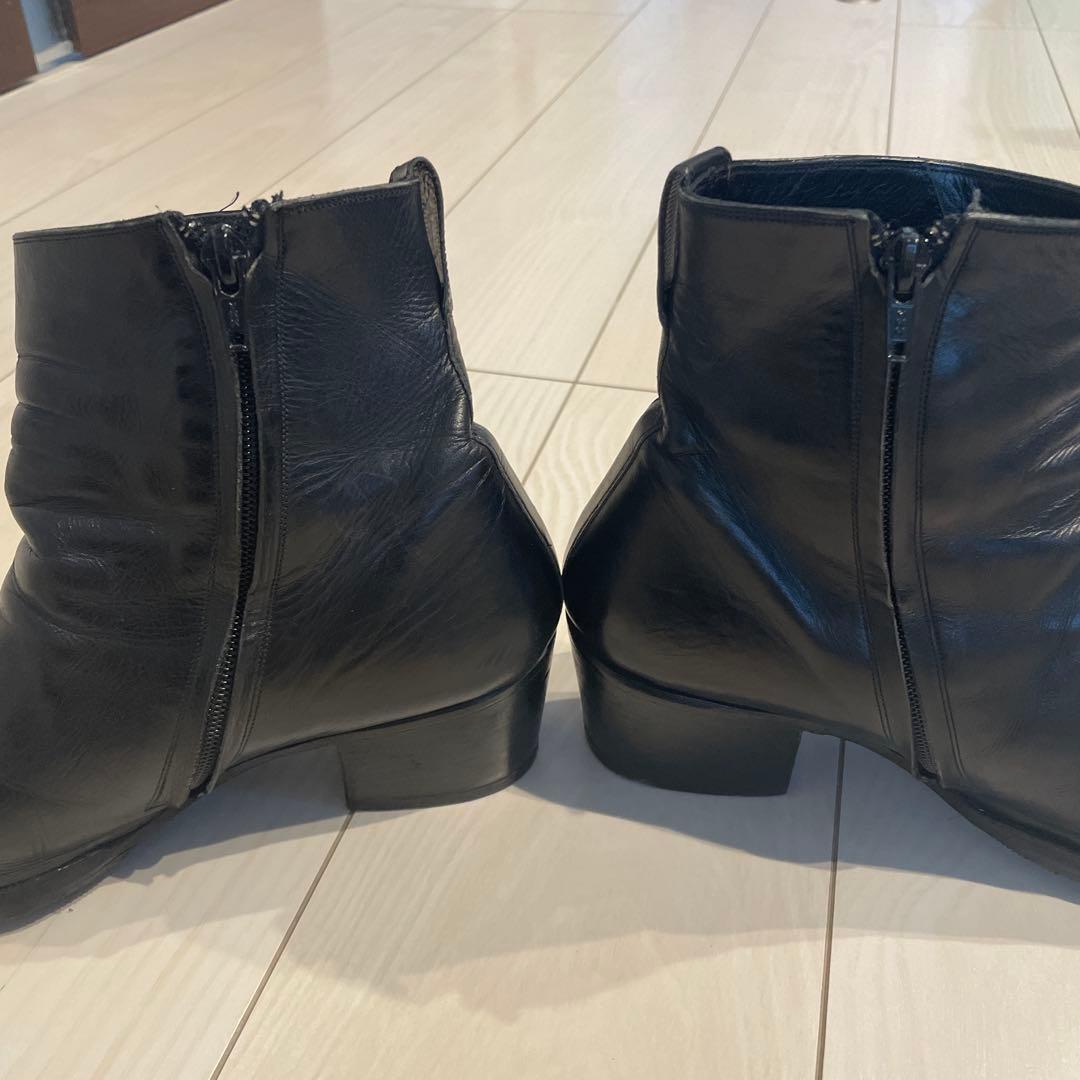 Dior homme ブラックレザー ヒールブーツ 41