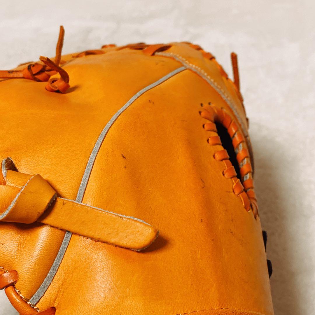 美品　SSK　軟式用ファーストミット　オレンジ　プロエッジ　一塁手用　右利き用