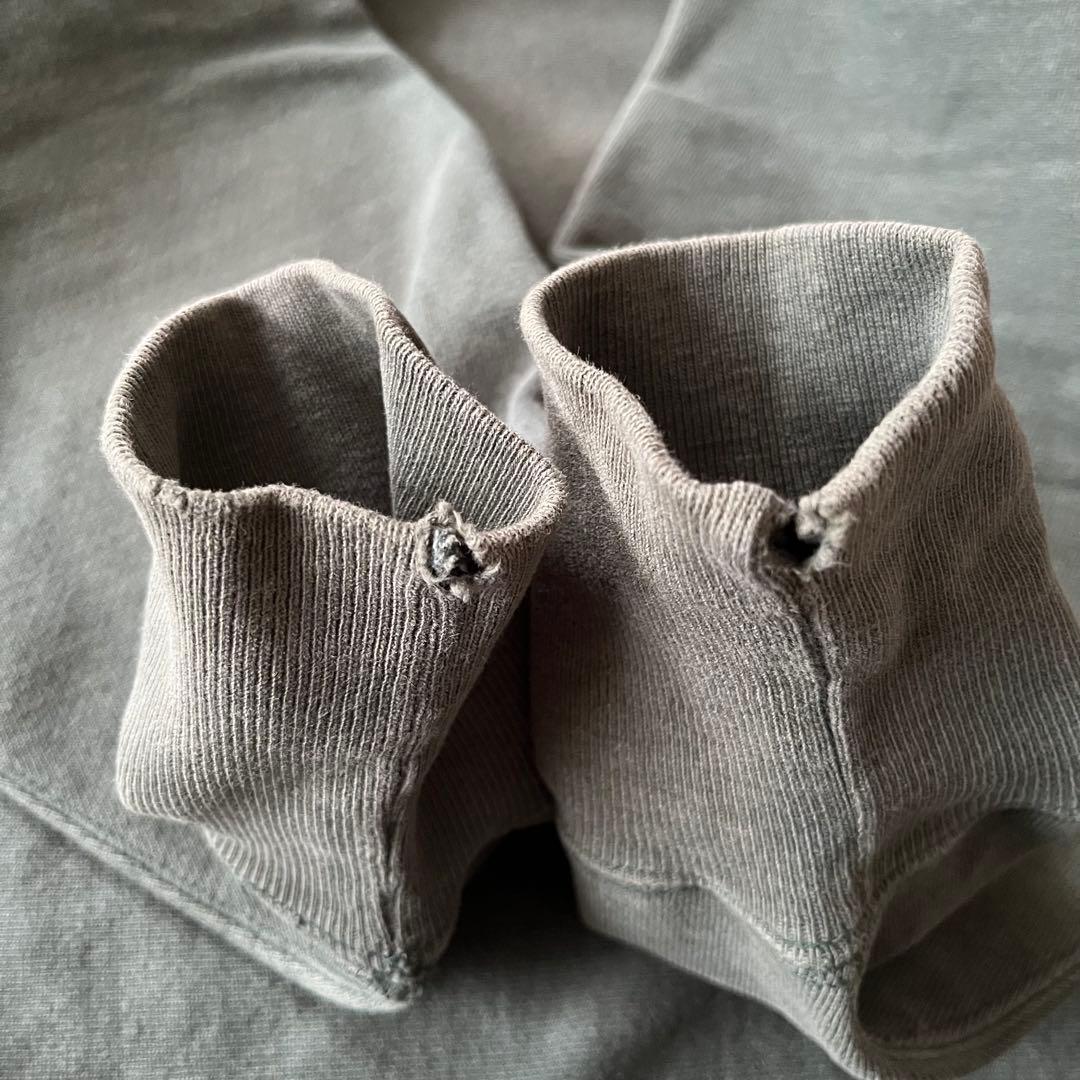 90s リバースウィーブ 深緑 USA製 フェード　reverse weave