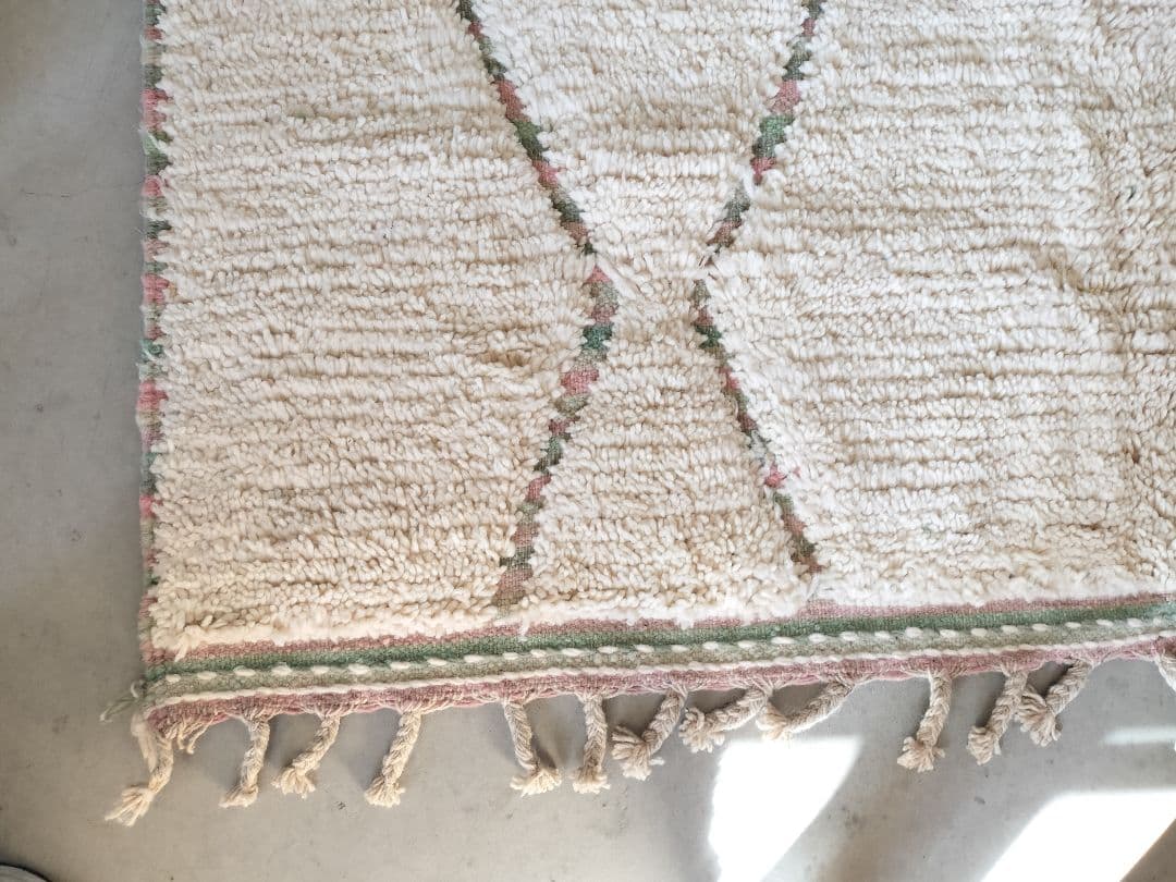 大判/新品/モダンな不規則ラインのベニワレン　モロッコ No.747