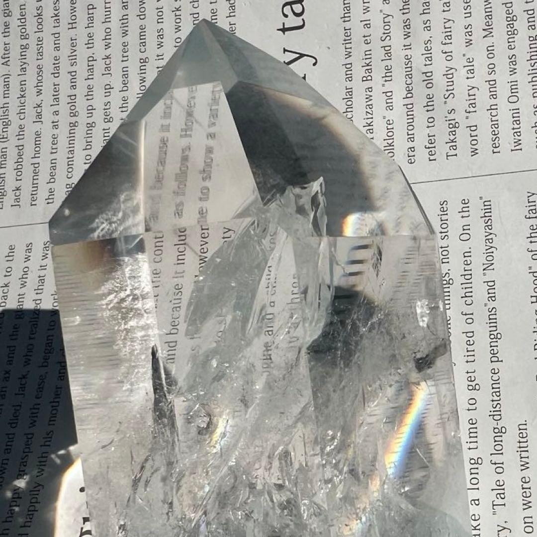 ✳️超極上 高透明度☆最高級 別格品✨レインボー 水晶 六角柱 原石 天然石