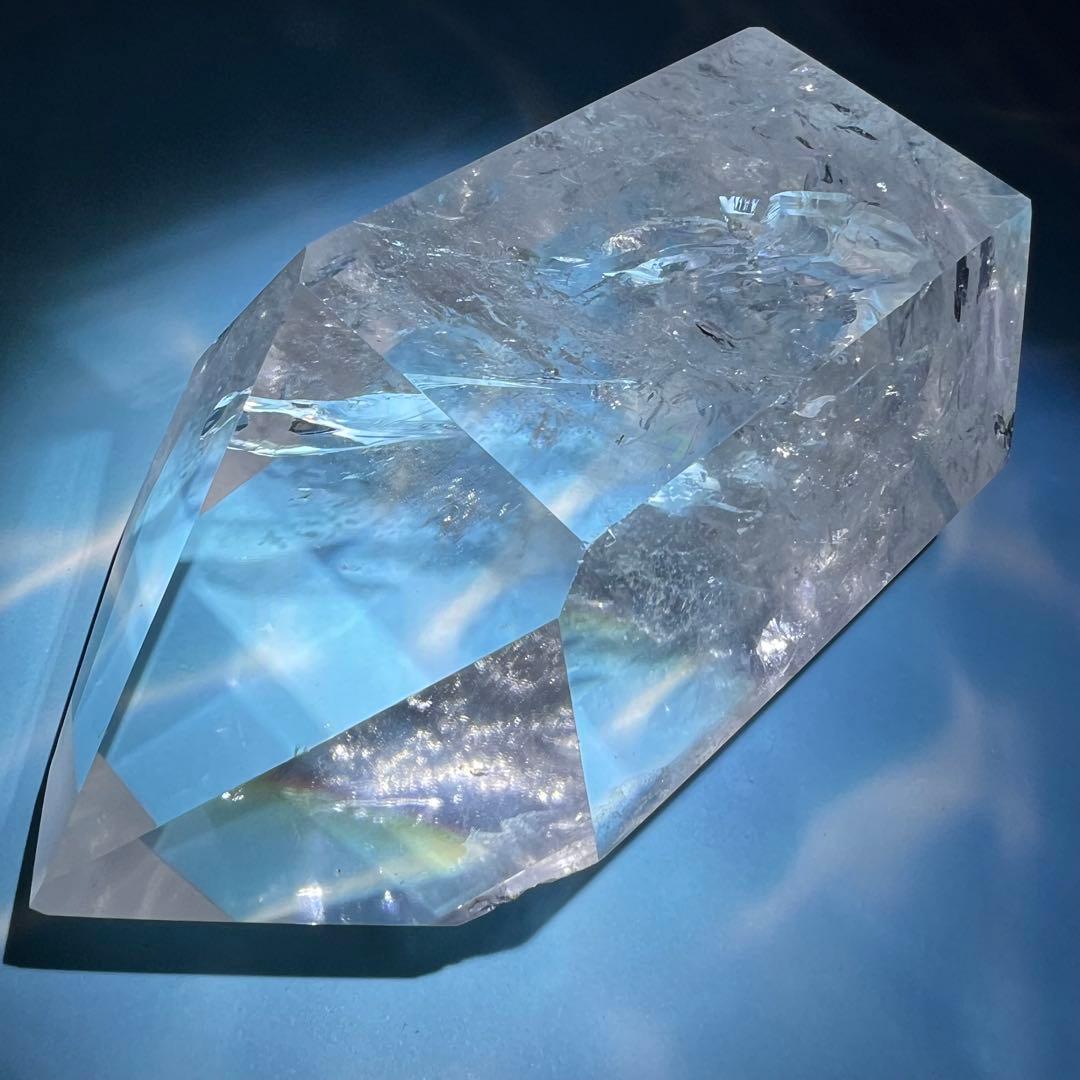 ✳️超極上 高透明度☆最高級 別格品✨レインボー 水晶 六角柱 原石 天然石