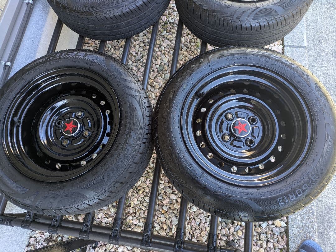 13インチ深リム加工鉄チン7J