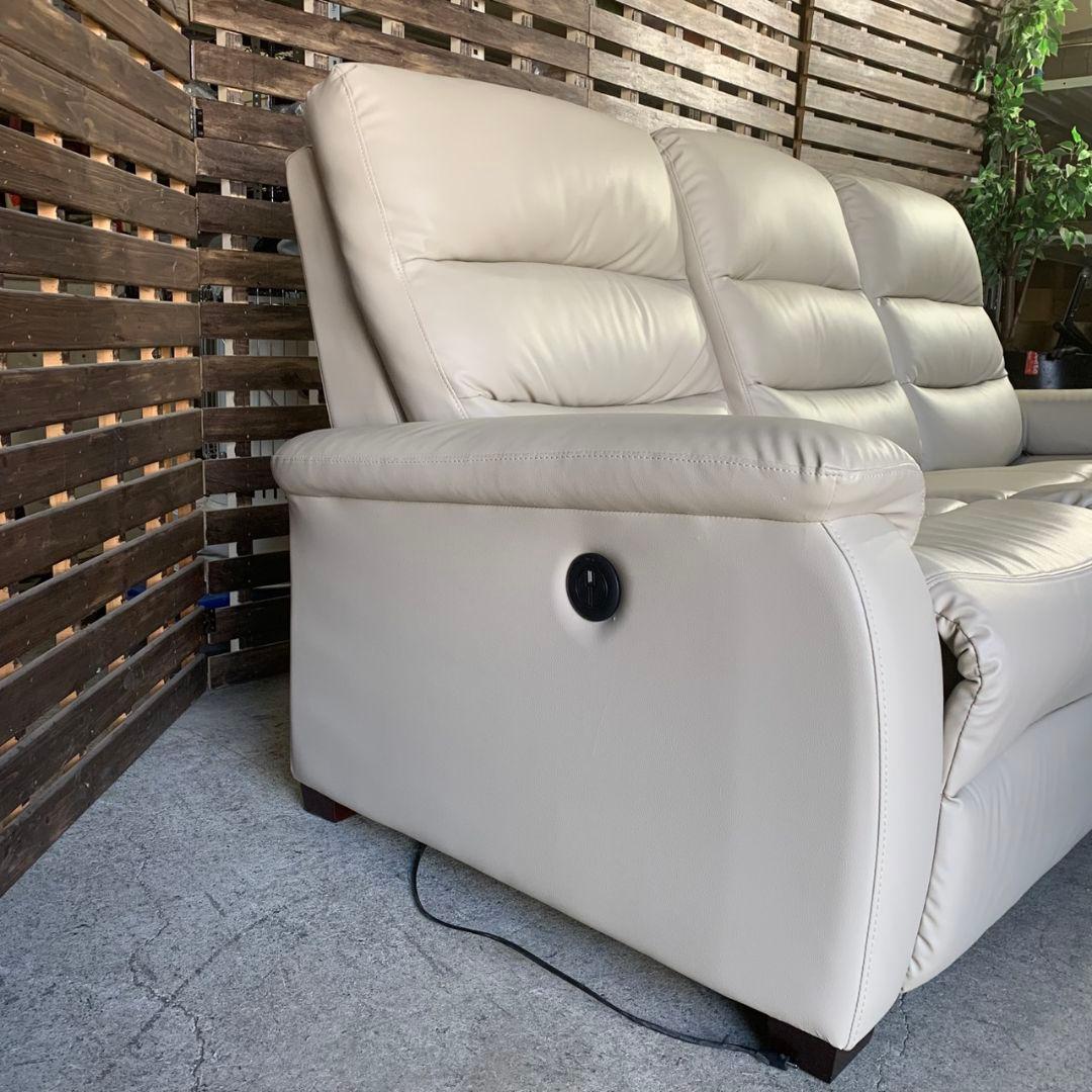 J853 NITORI N リクライニング ソファ 3人掛け