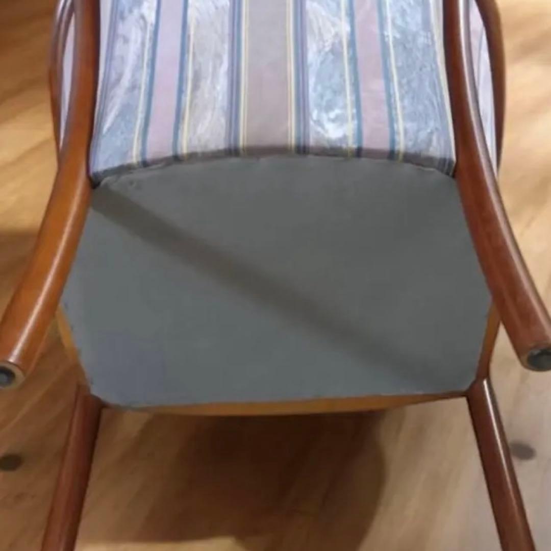 北欧レトロ モダン 木製 椅子 アームチェア ラウンジチェア ファブリック 高級