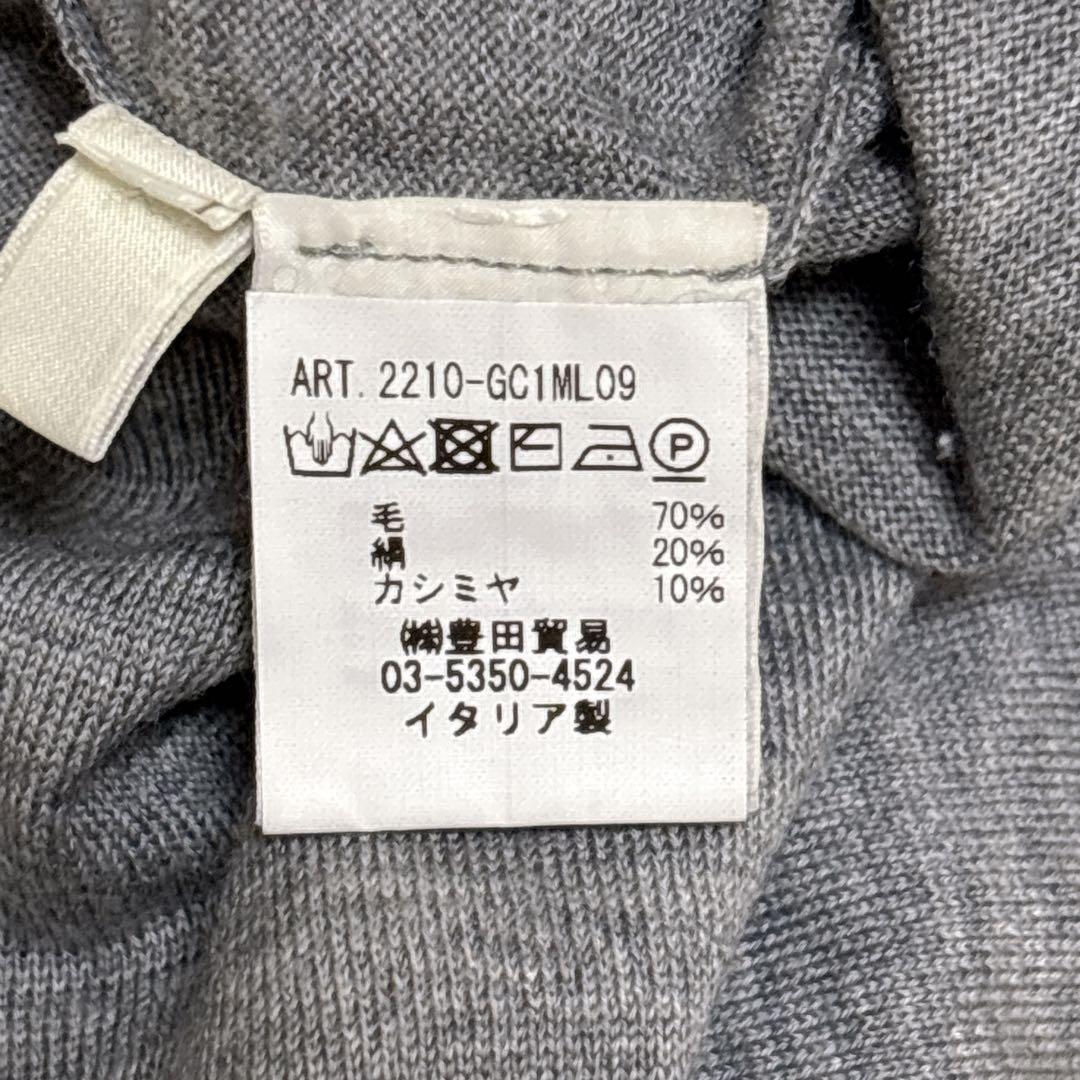 フィリッポデローレンティス　クルーネックニット、カシミア、シルク混　グレー　46