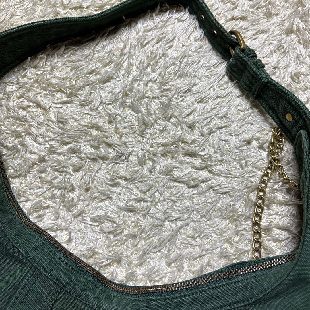 ディーゼル y2k 三日月 ワンショルダーバッグ ハーフムーン ロゴ金具 人気◎