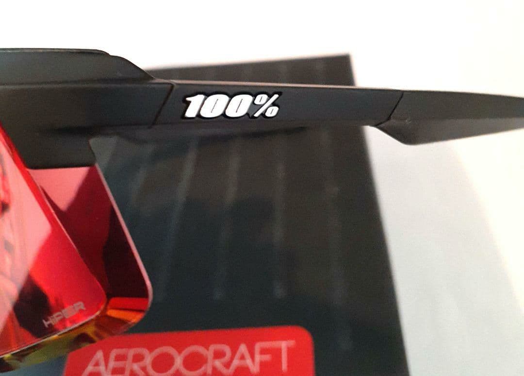 100% Aerocraft ブラック レッド ワンハンドレッド サングラス