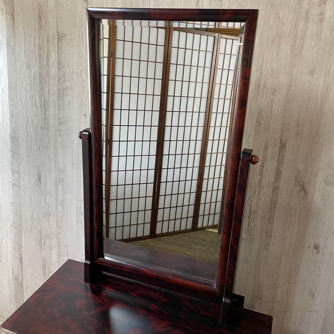 九州民芸家具 ミラードレッサー 化粧台 天然木 桜 アンティーク家具 和家具