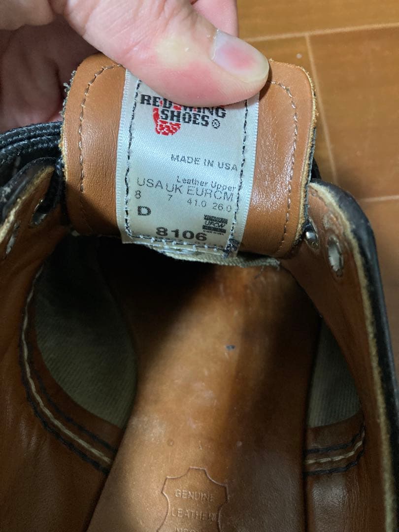 Red Wing Shoes ブラック モカシン8 26センチ