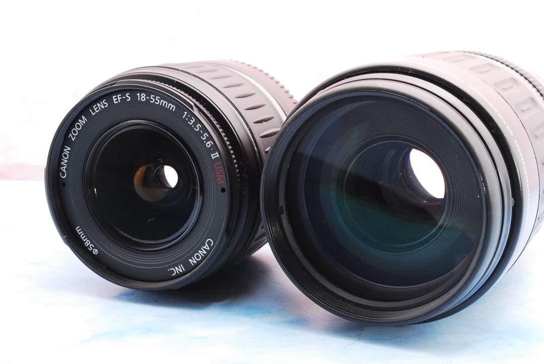 キャノン Kiss X7★Wレンズ★初心者セット★一眼レフカメラ★S数少