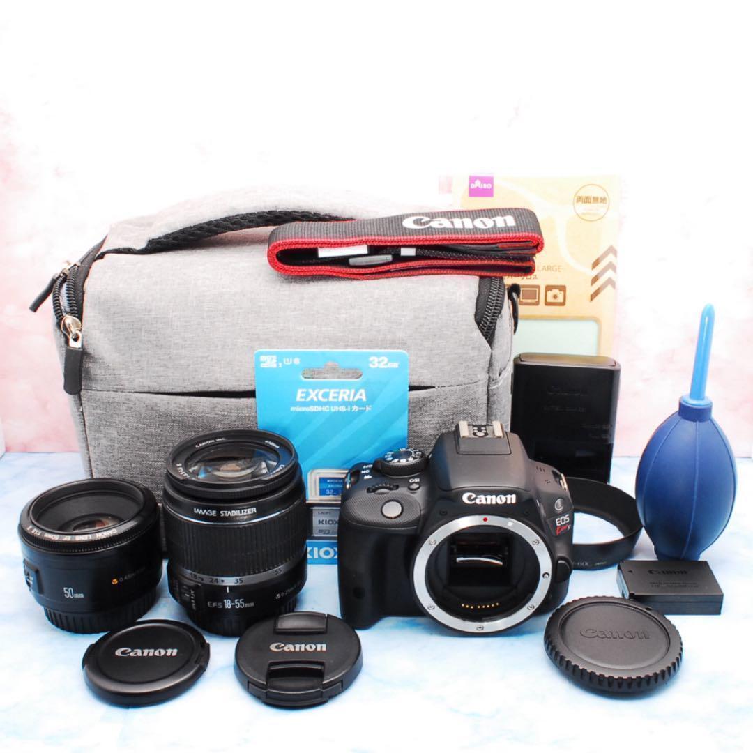 手ぶれ補正標準＆単焦点⭐︎キャノン Kiss X7⭐︎バッグ付⭐︎人物撮りに最適