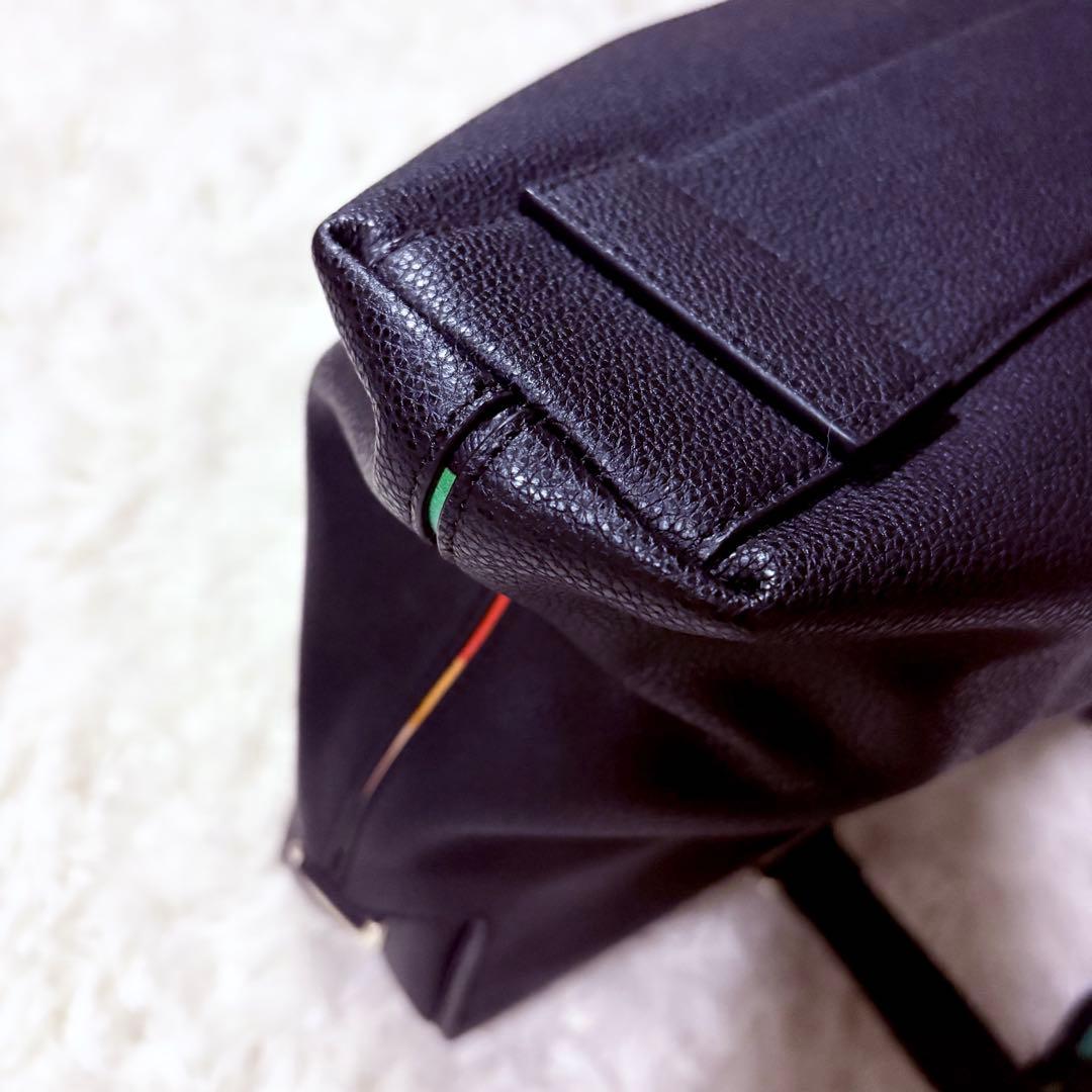 極美品★ポールスミス ブリーフケース マルチストライプ シボ革