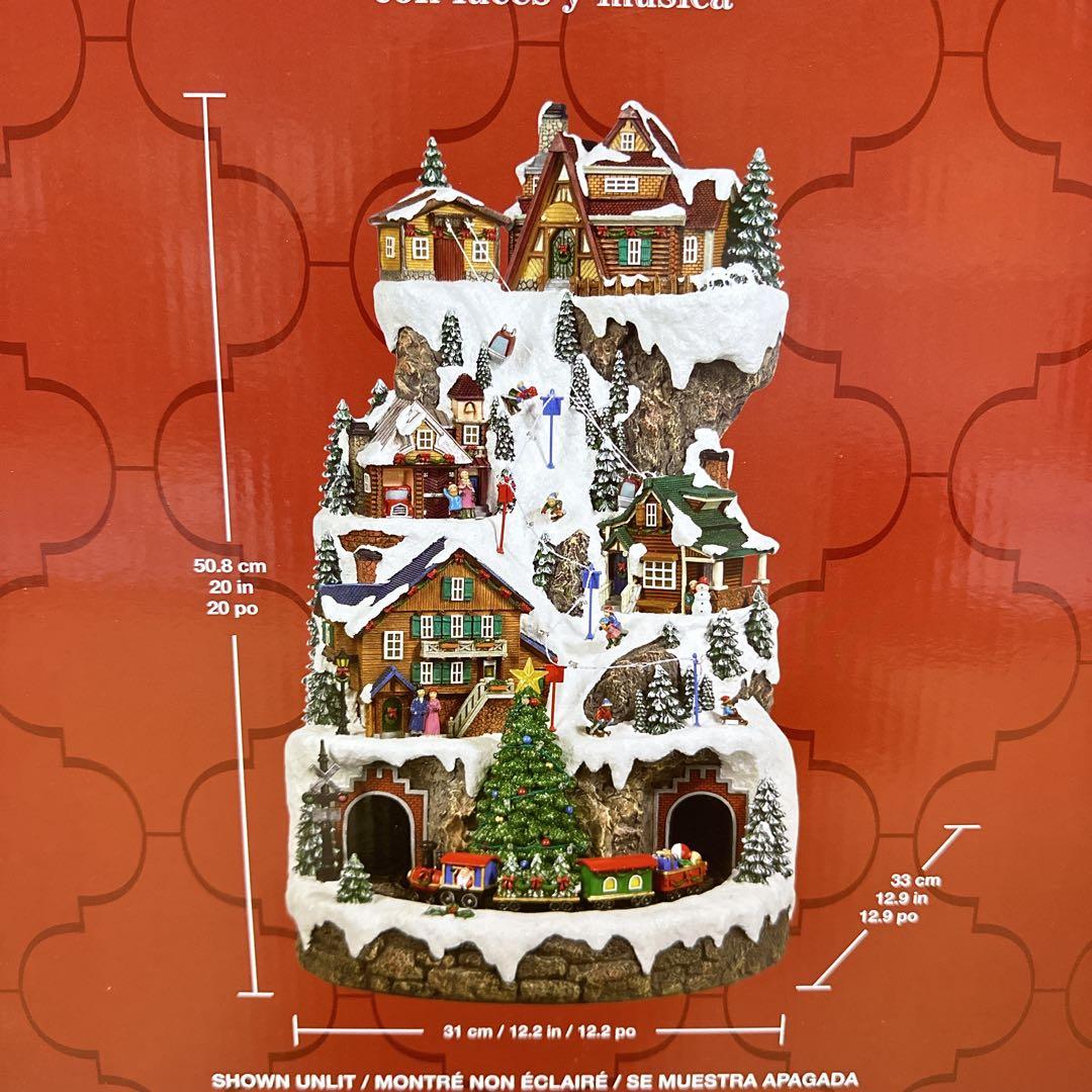 未使用品 コストコ スキーマウンテン センターピース クリスマスソング