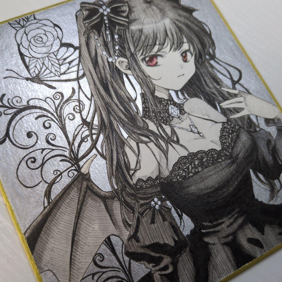 レ*ス様 オリジナル 手描きアナログイラスト 色紙 7