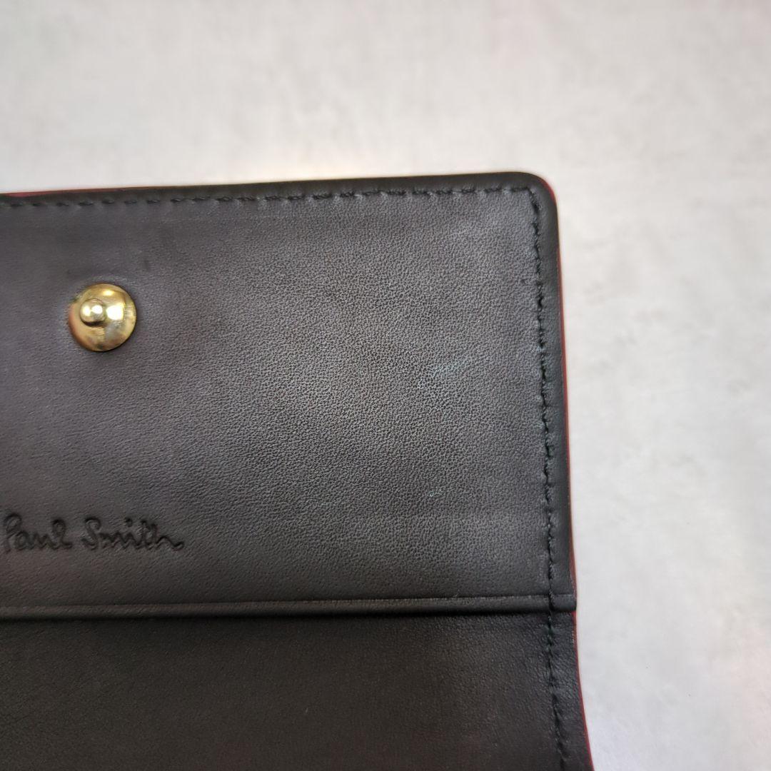 極美品　Paul Smith シグネチャーストライプ牛革名刺入れ
