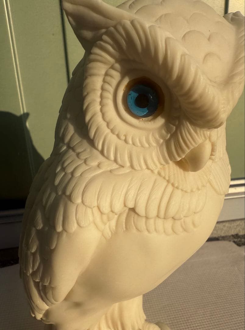 【ギリシャ製／人工大理石】フクロウの置物 ペガサス刻印 大型 30cm