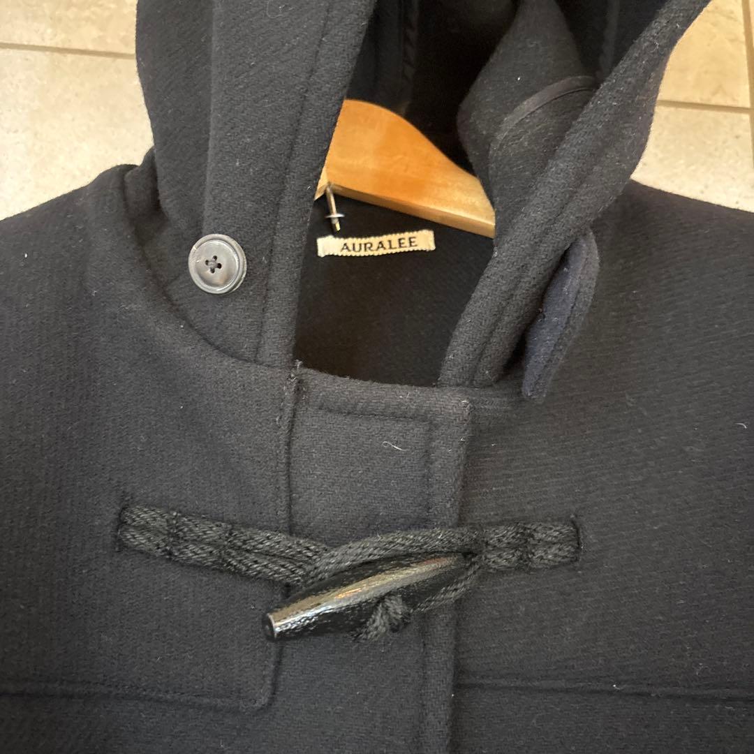 AURALEE 黒 ロングダッフルコートほぼ新品美品