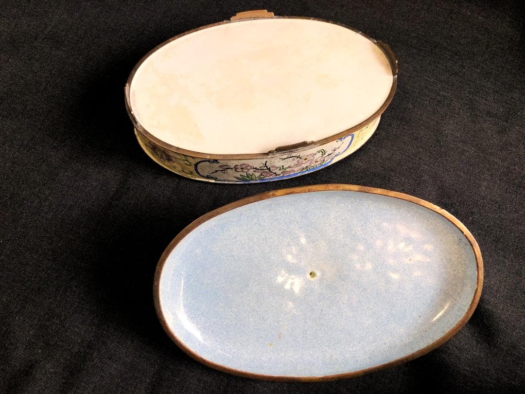 【 清朝JEWELBOX 】　七宝加彩　古玩骨董