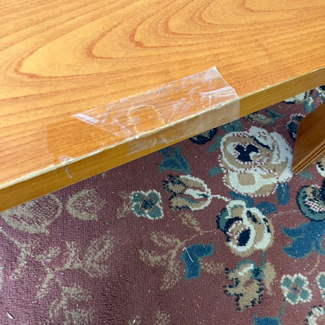 昭和レトロ プライウッド 大型座卓 曲げ木 ローテーブル 木製センターテーブル