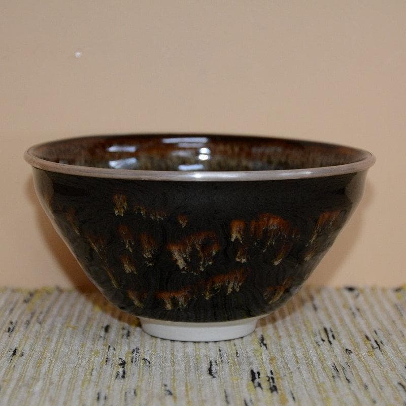 茶道具　玳玻盞天目茶碗　桶谷洋（定一）　 古物　送料込み