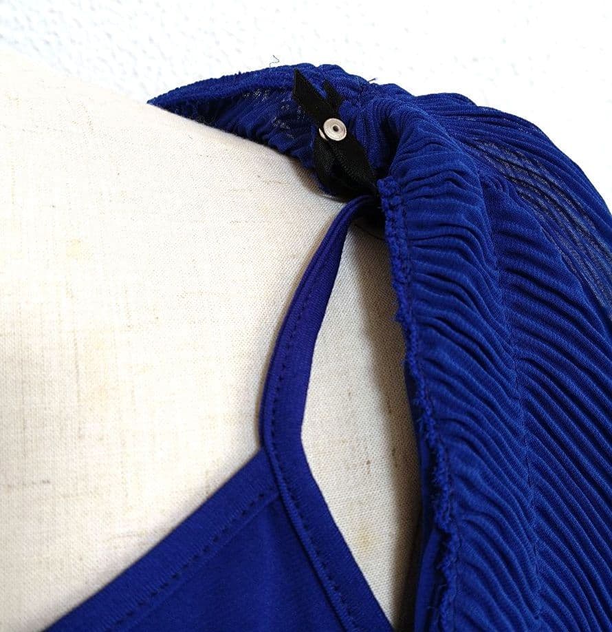 SALE☆チャコット　青　M ラップスタイル トップス　社交ダンス