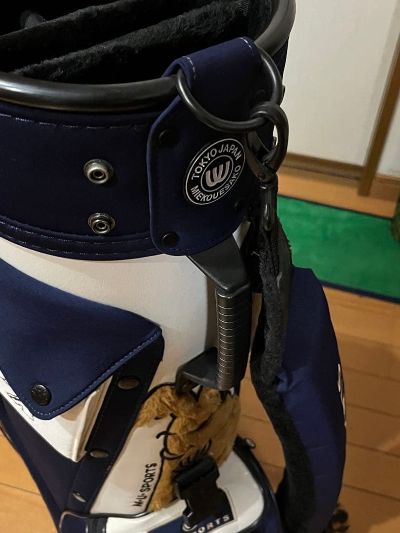 使用感極小　M.U SPORTS ネイビー キャディバッグ　レディース　ウエサコ