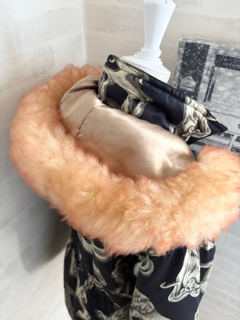 ケンショウアベ ムートンファー 中綿コート スキーウェア 山羊