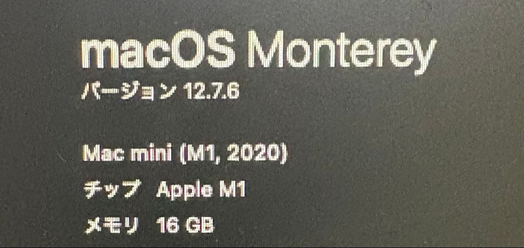 ミニPC Apple Mac mini M1 16G 500G