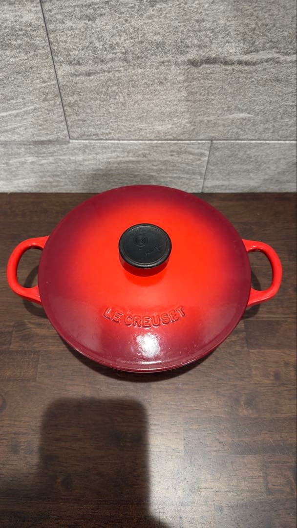 ルクルーゼ　マルミット　18cm チェリーレッド　両手鍋　鍋