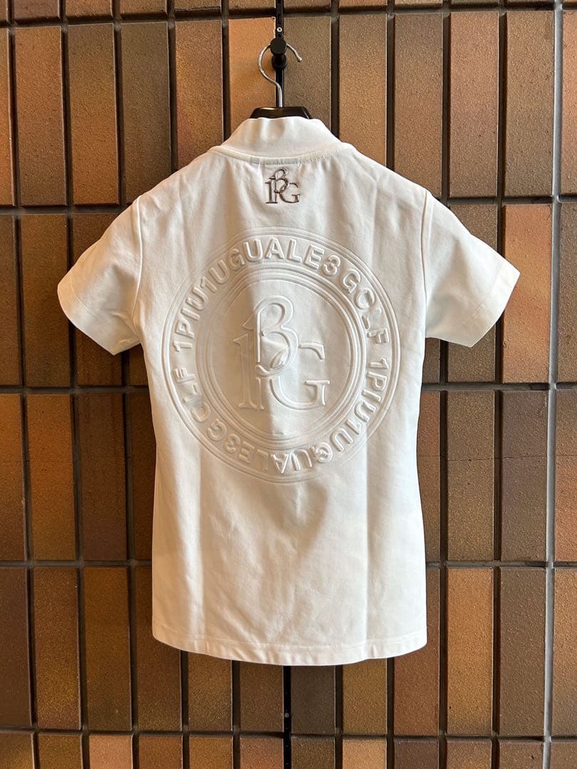 1PIU1UGUALE3 GOLF レディース モックネック 白 GST215