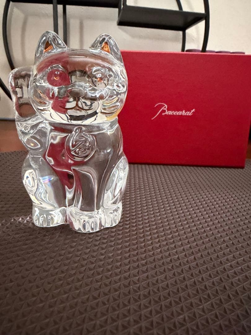【美品】バカラ 招き猫