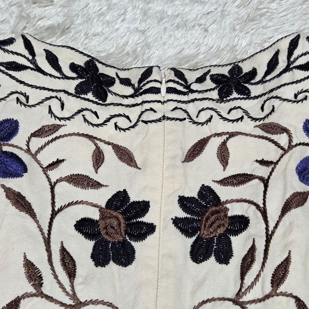 GRACE CONTINENTAL 刺繍 フラワーワンピース 38 インド製