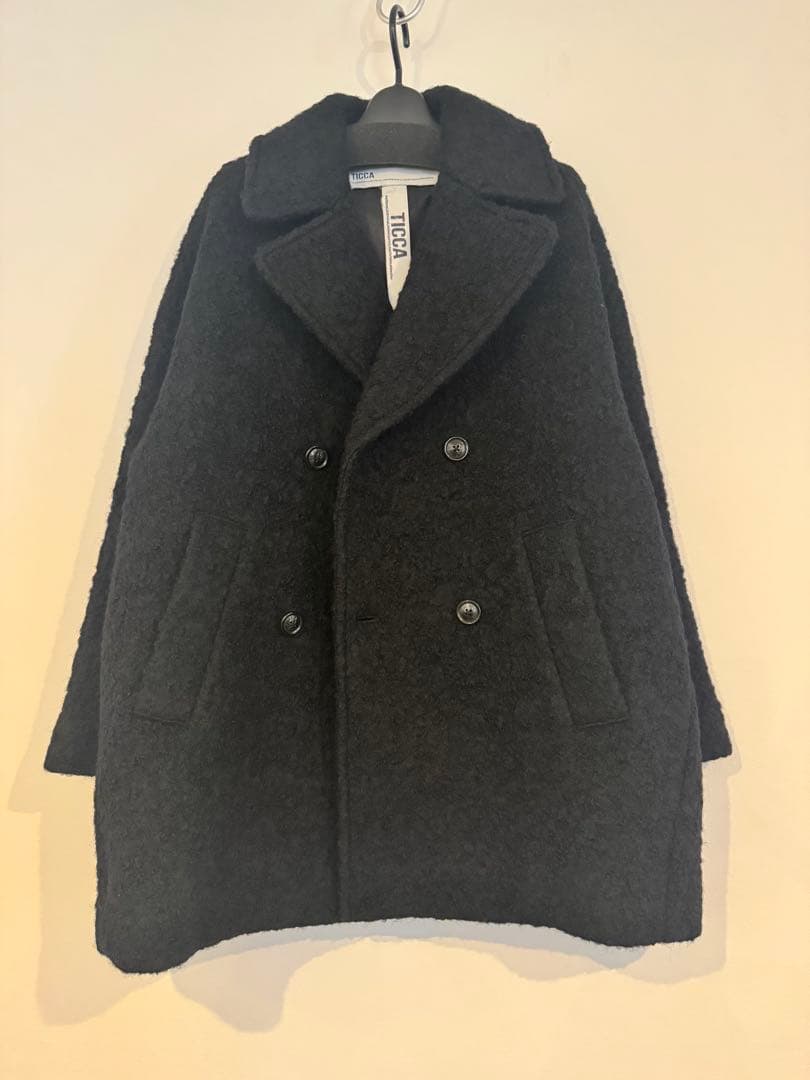 未使用品【25AW】HPS別注　TICCA ループウールピーコート ブラック