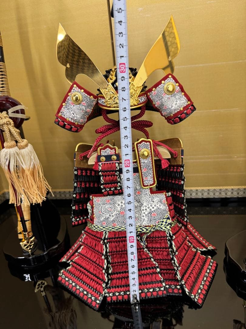 五月人形 鎧飾り 1/4 源義経 奉納 鎧 コンパクトモダン インテリア