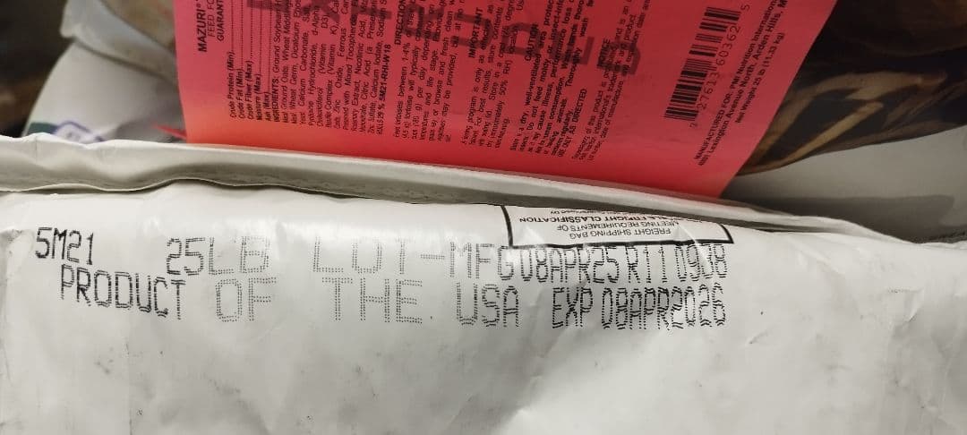 【マズリ】トータスダイエット5Ｍ21 mazuri 11.3kg×2袋