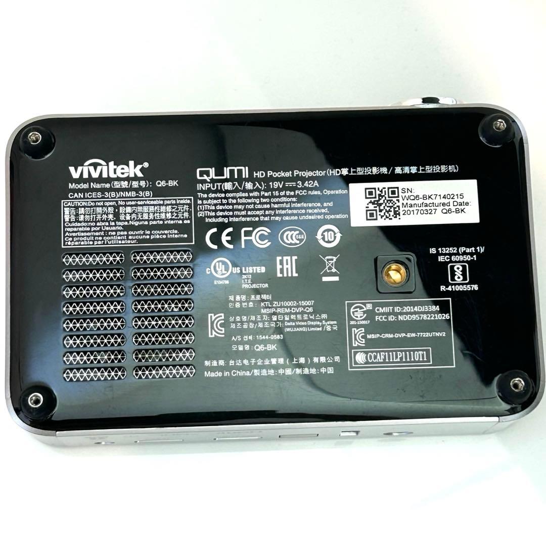 【動作確認済】QUMI LEDプロジェクター Vivitek Q6 ブラック