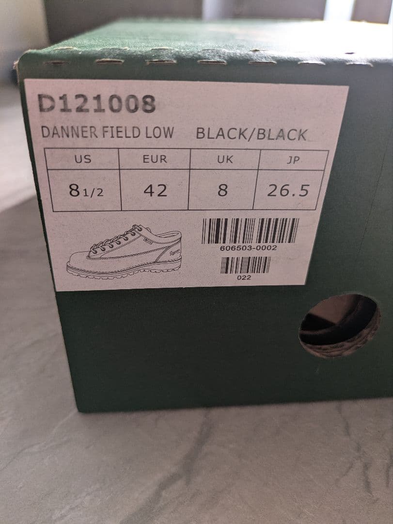 Danner Field Low ブラック　26.5