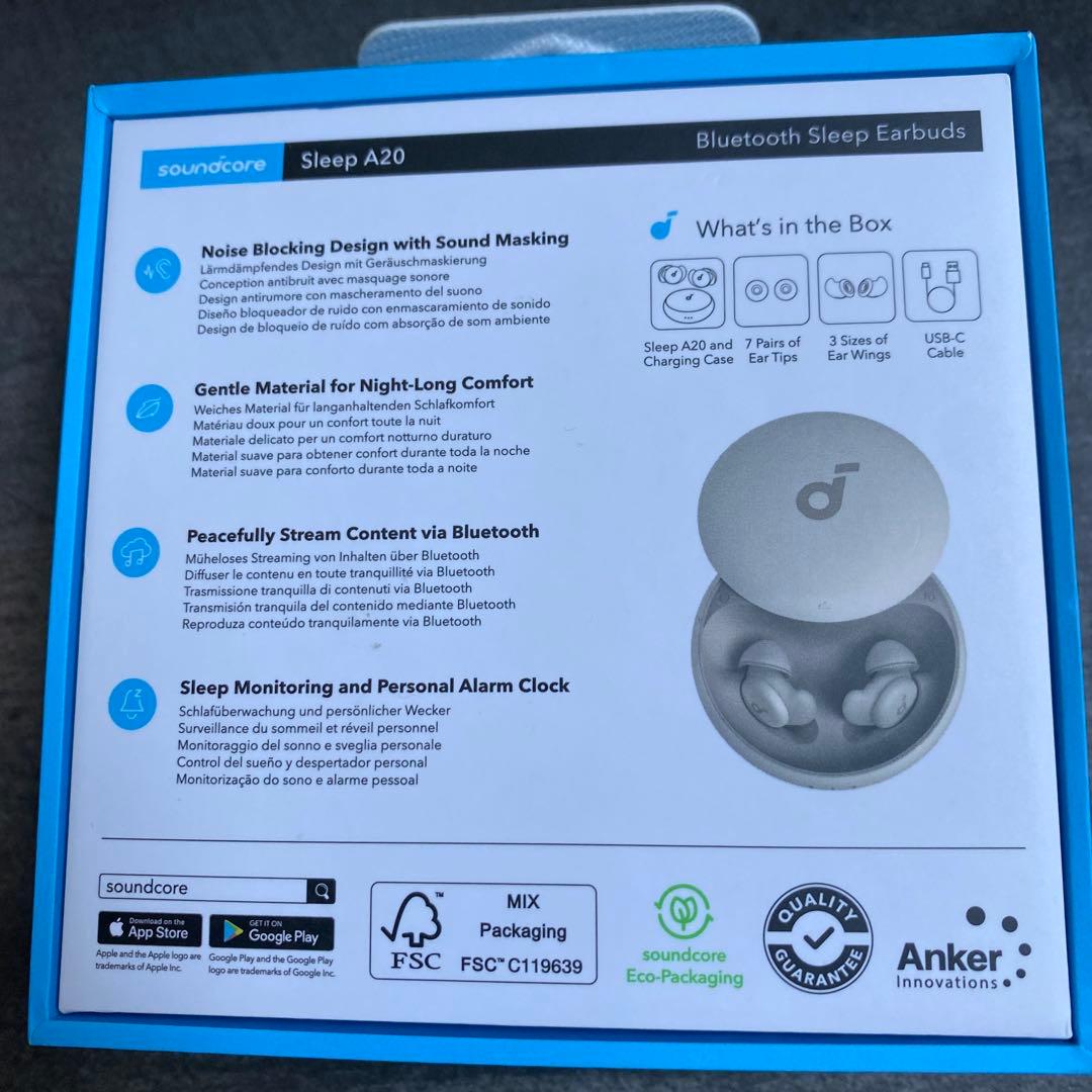 Anker Soundcore Sleep A20ワイヤレスイヤホン専用カバー付