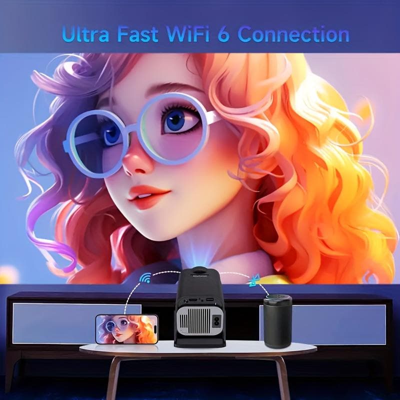 フォロー割【新品】WiFi 6 搭載 4K 対応 ミニプロジェクター
