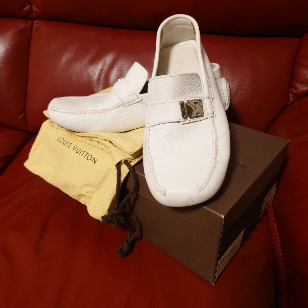 【本物保証】 LOUIS VUITTON ルイヴィトン ホワイトローファー 8