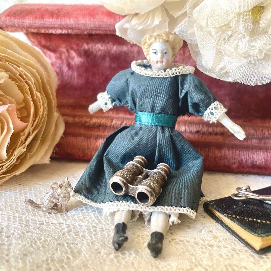 オペラグラスチャーム ミニチュア双眼鏡 ドールミニョネット用フランスアンティーク