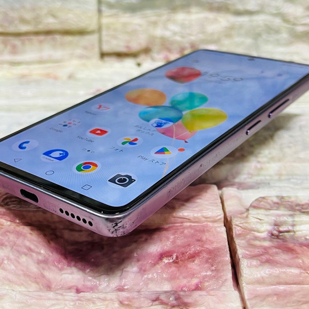 SIMフリー ZTE あんしんファミリースマホ 128GB ラベンダー 電池良好