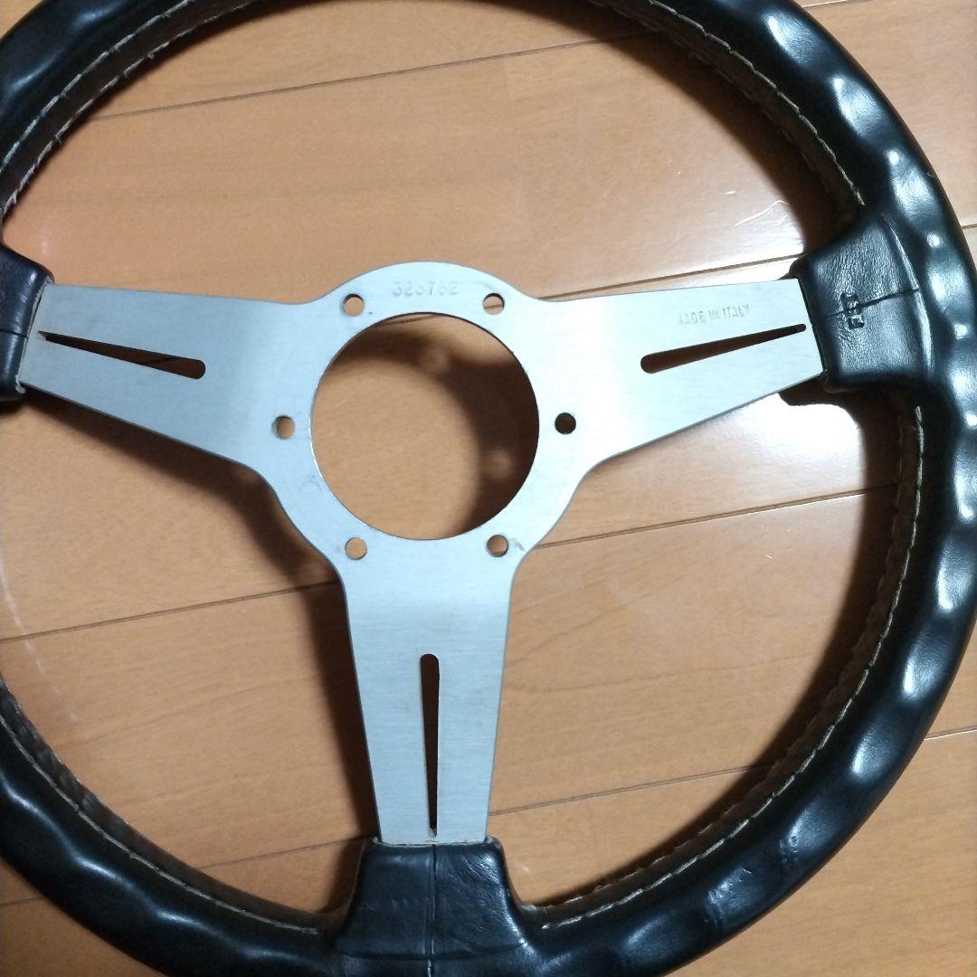 Nardi ステアリングホイール ブラックレザー３３パイ中古当時物