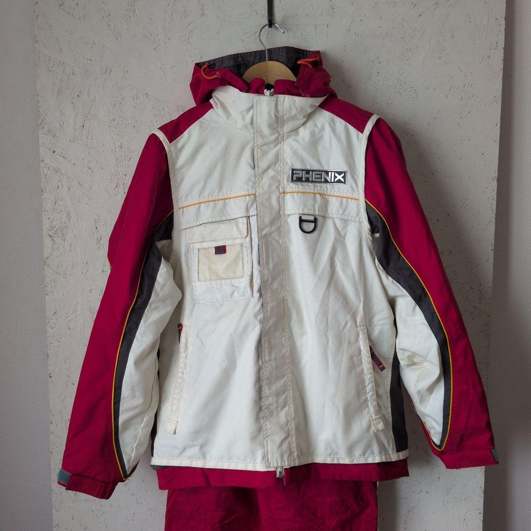 【美品】L9 PHENIX スキーウェア 上下セット MEN'S L 赤/白