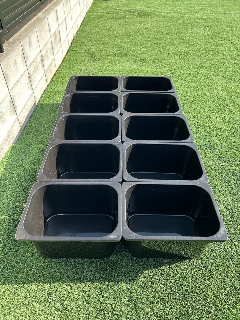 いぶきオリジナル　メダカ飼育舟18Ｌ黒１０個セット