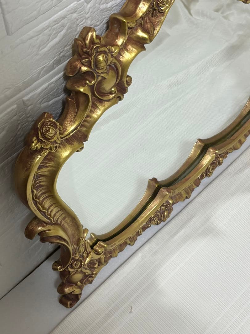 イタリア製 ミラー ゴールド 金 壁掛け